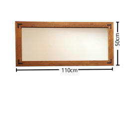 Hanah Home Espejo de Madera Maciza de Pino Color Nogal
